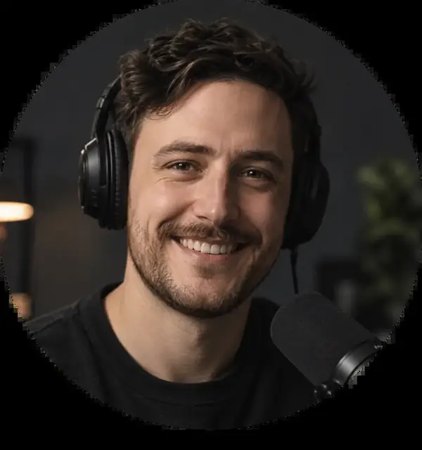 Retrato de un creador de pódcasts