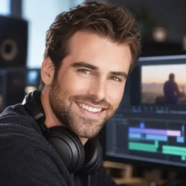 Retrato de un editor de vídeo